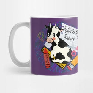 My Cow Ate My Homework Back to school design Mug